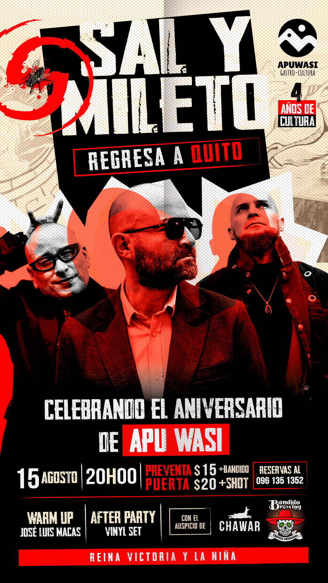 Sal y Mileto en los 4 años de Apu Wasi